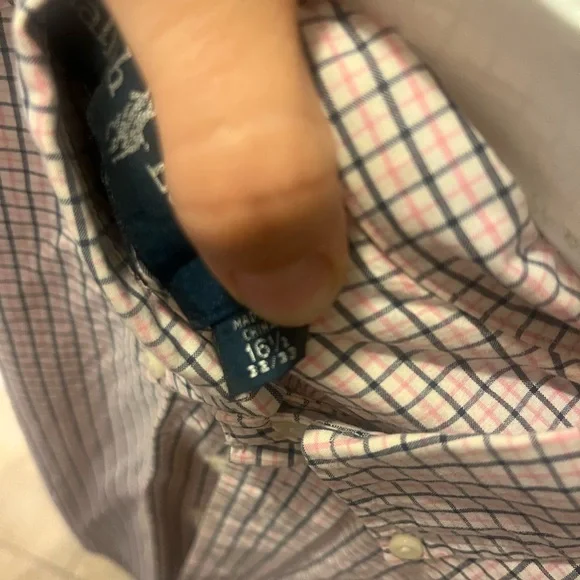 Polo by Ralph Lauren Men's Plaid Shirt - Pink and Blue - Picture 3 of 4